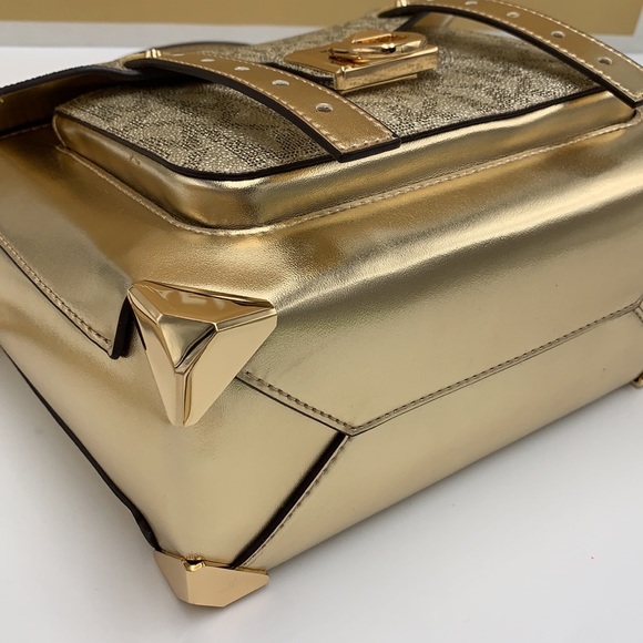 MICHAEL KORS MANHATTAN MEDIUM TOP HANDLE SCHOOL SATCHEL/ CROSSBODY PALE NWT - Picture 13 of 16